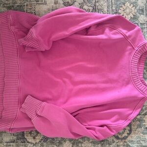Aerie Vibrant Pink Crew Neck Sweater